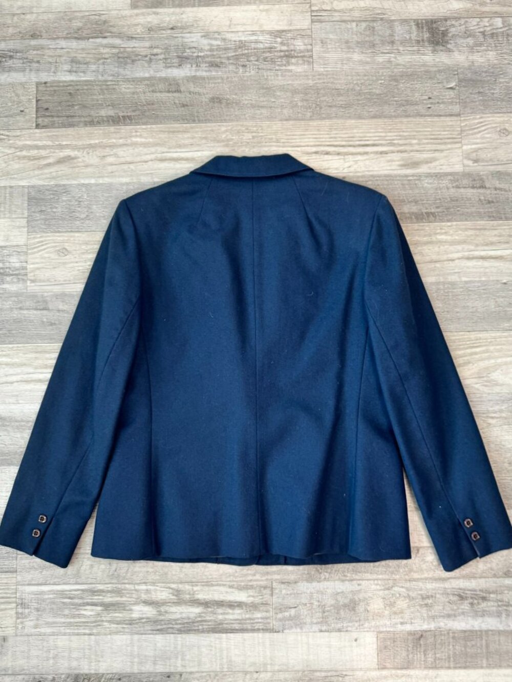 Pendleton Navy Lined 100% Virgin Wool Blazer Women's Made In USA Q29 - Picture 5 of 5